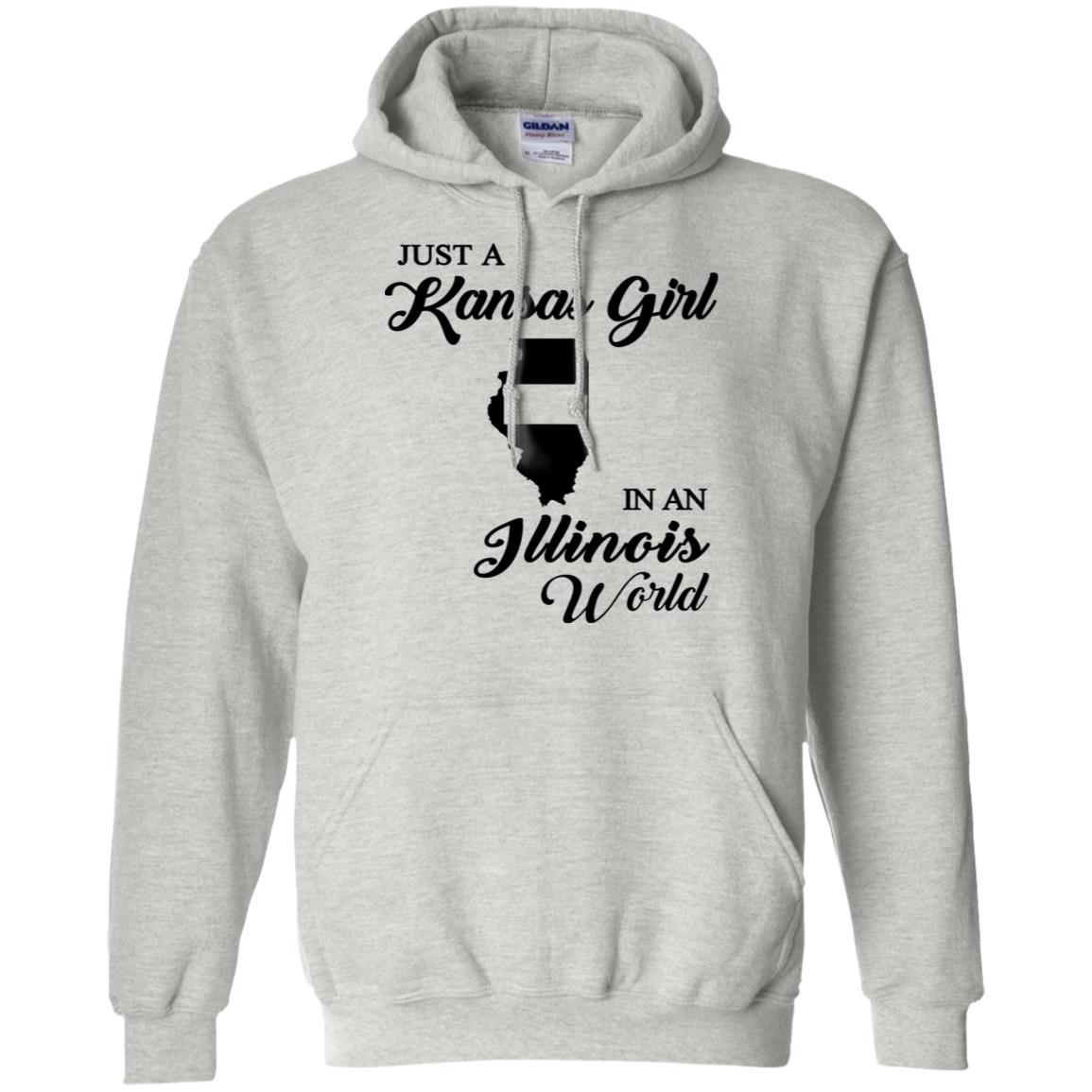 Just A Kansas Girl In An Illinois World T-Shirt - T-shirt Teezalo