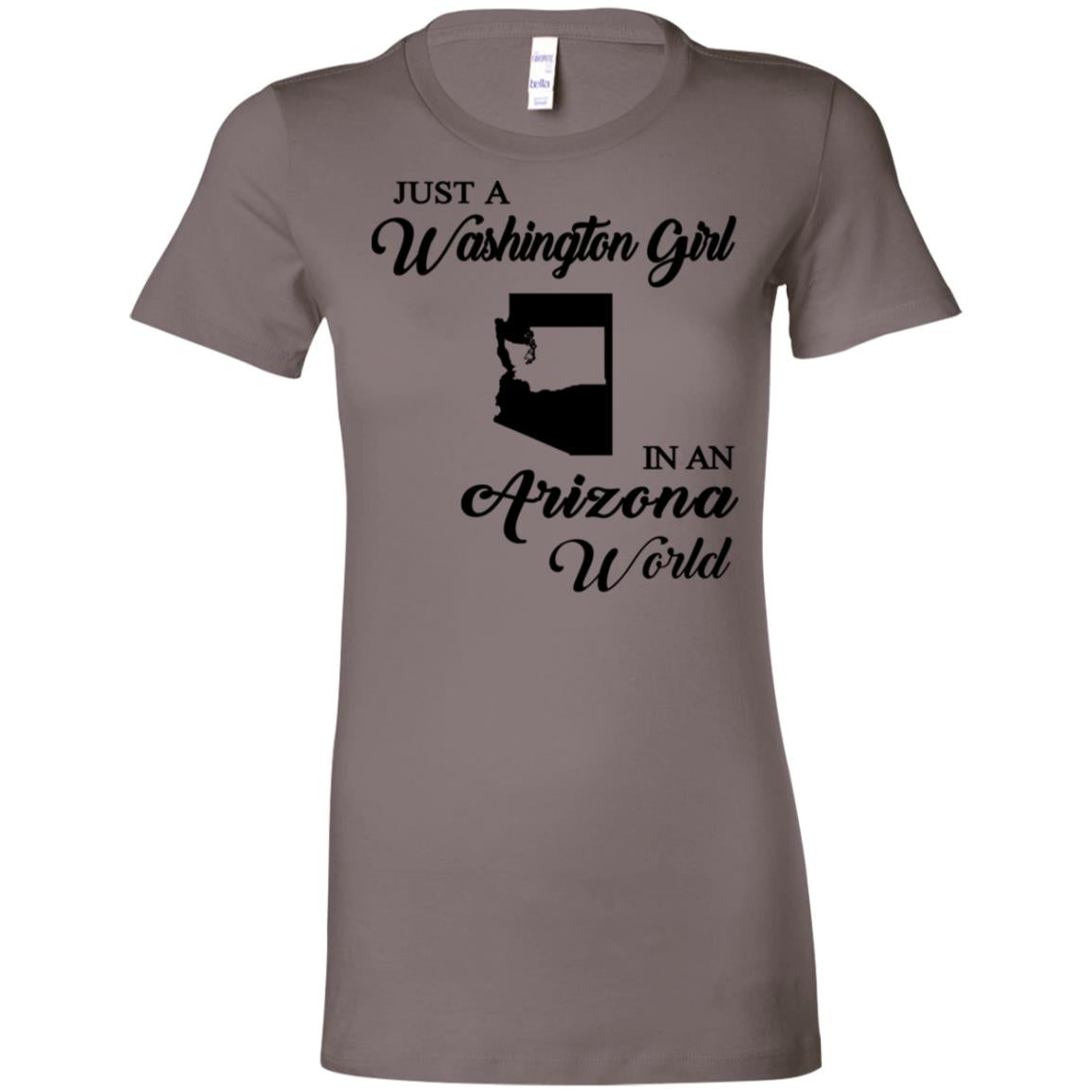 Just A Washington Girl In An Arizona World T-Shirt - T-shirt Teezalo