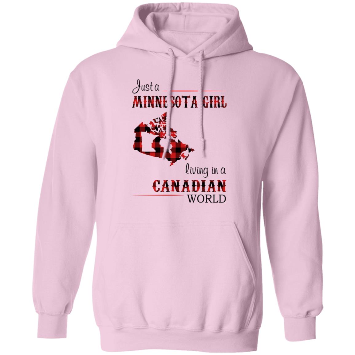 Just A Minnesota Girl Living In A Canadian World T Shirt - T-shirt Teezalo