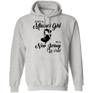 Just A Missouri Girl In A New Jersey World T-Shirt - T-shirt Teezalo