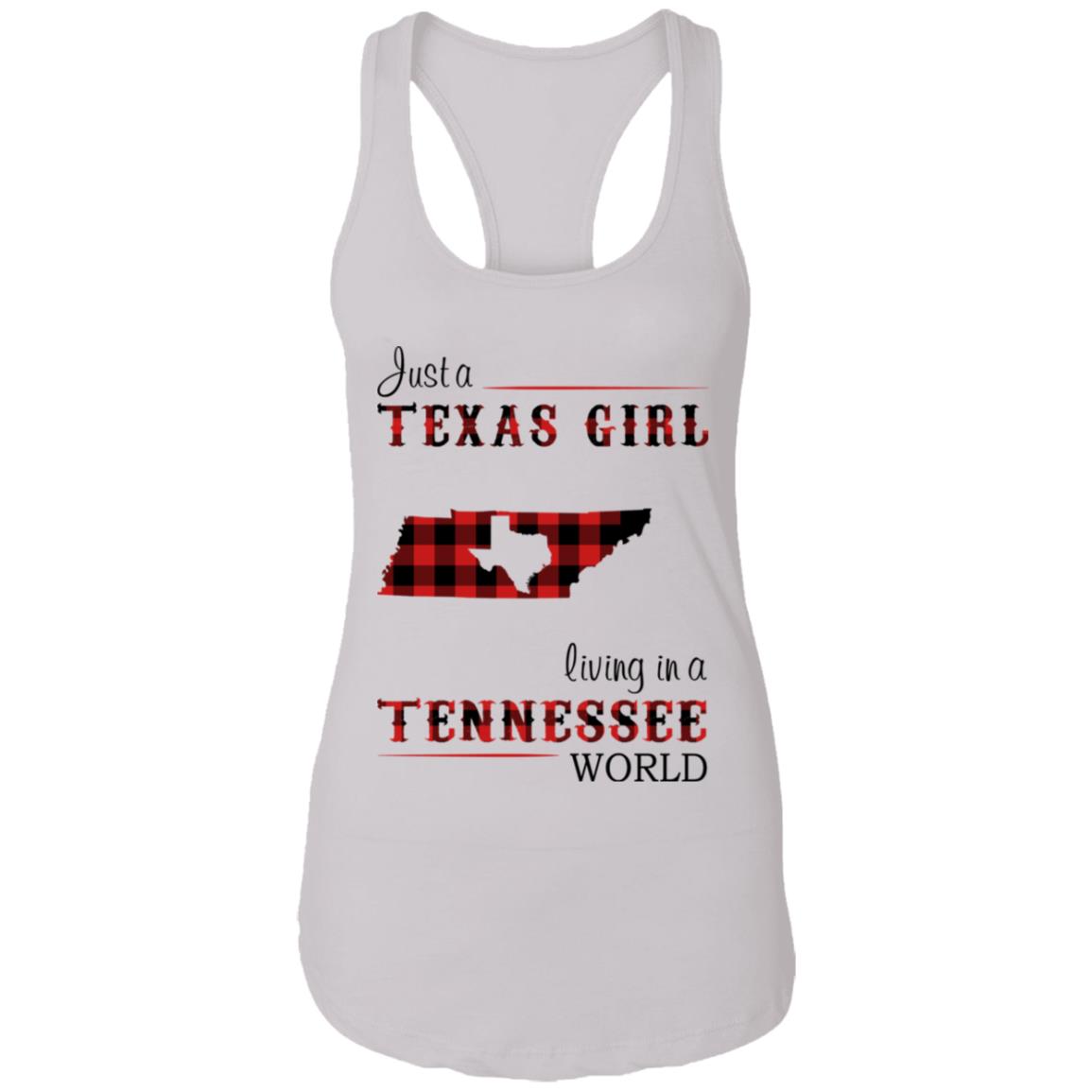 Just A Texas Girl Living In A Tennessee World T- Shirt - T-shirt Teezalo