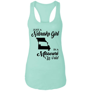 Just A Nebraska Girl In A Missouri World T-Shirt - T-shirt Teezalo