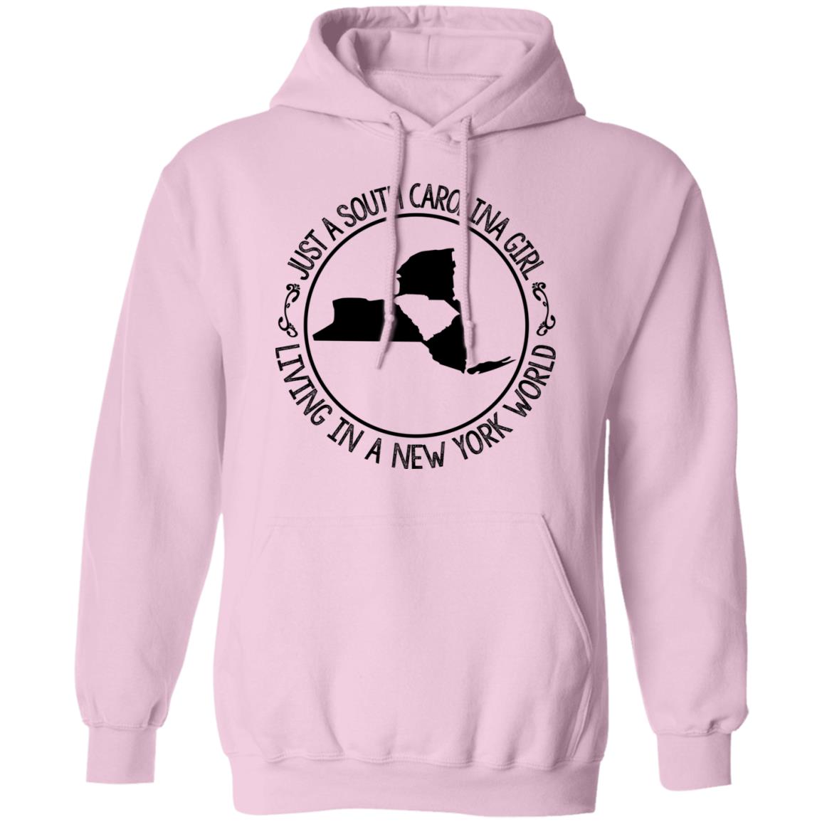 Just A South Carolina Girl Living In A New York World T-shirt - T-shirt Teezalo