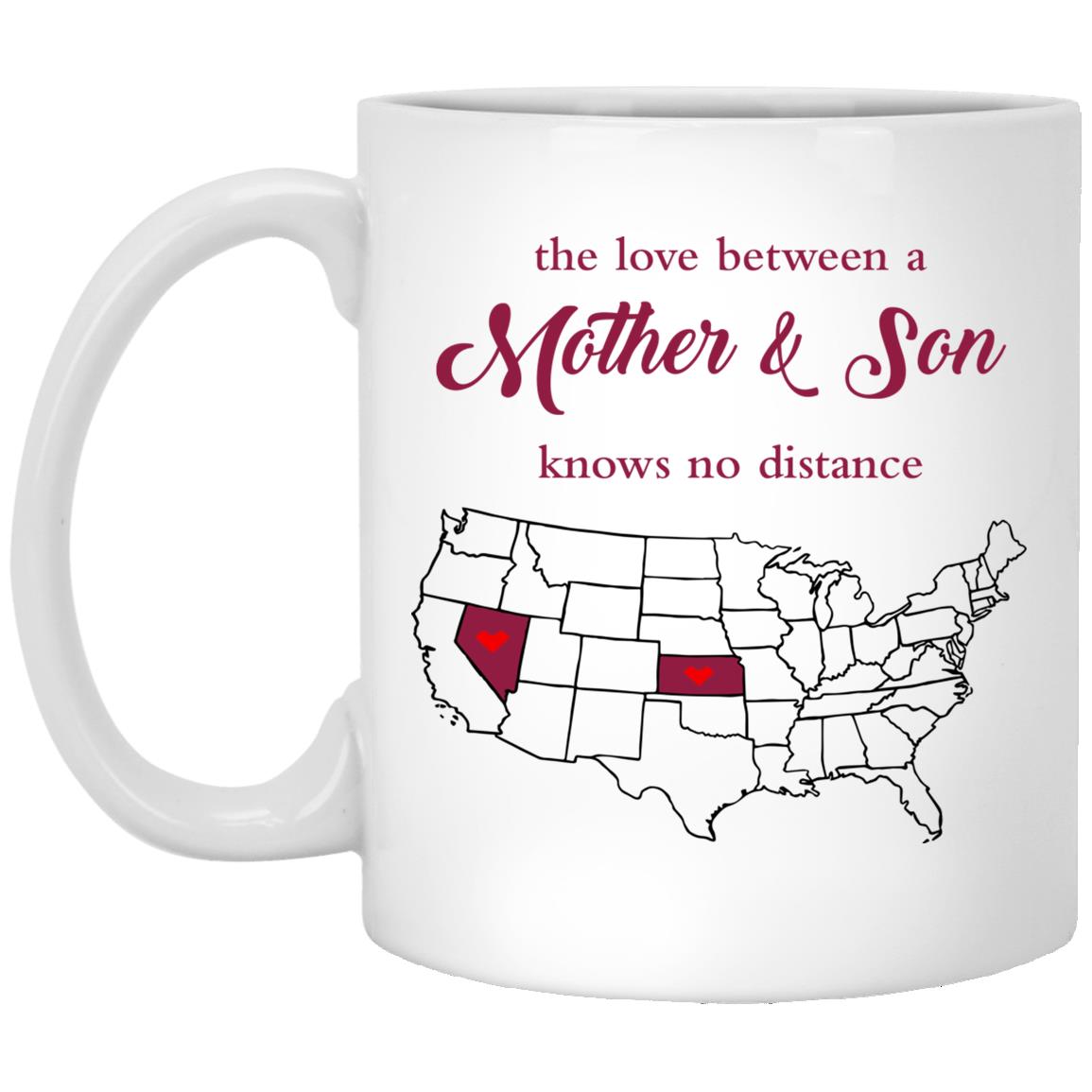 Kansas Nevada The Love Between Mother And Son Mug - Mug Teezalo