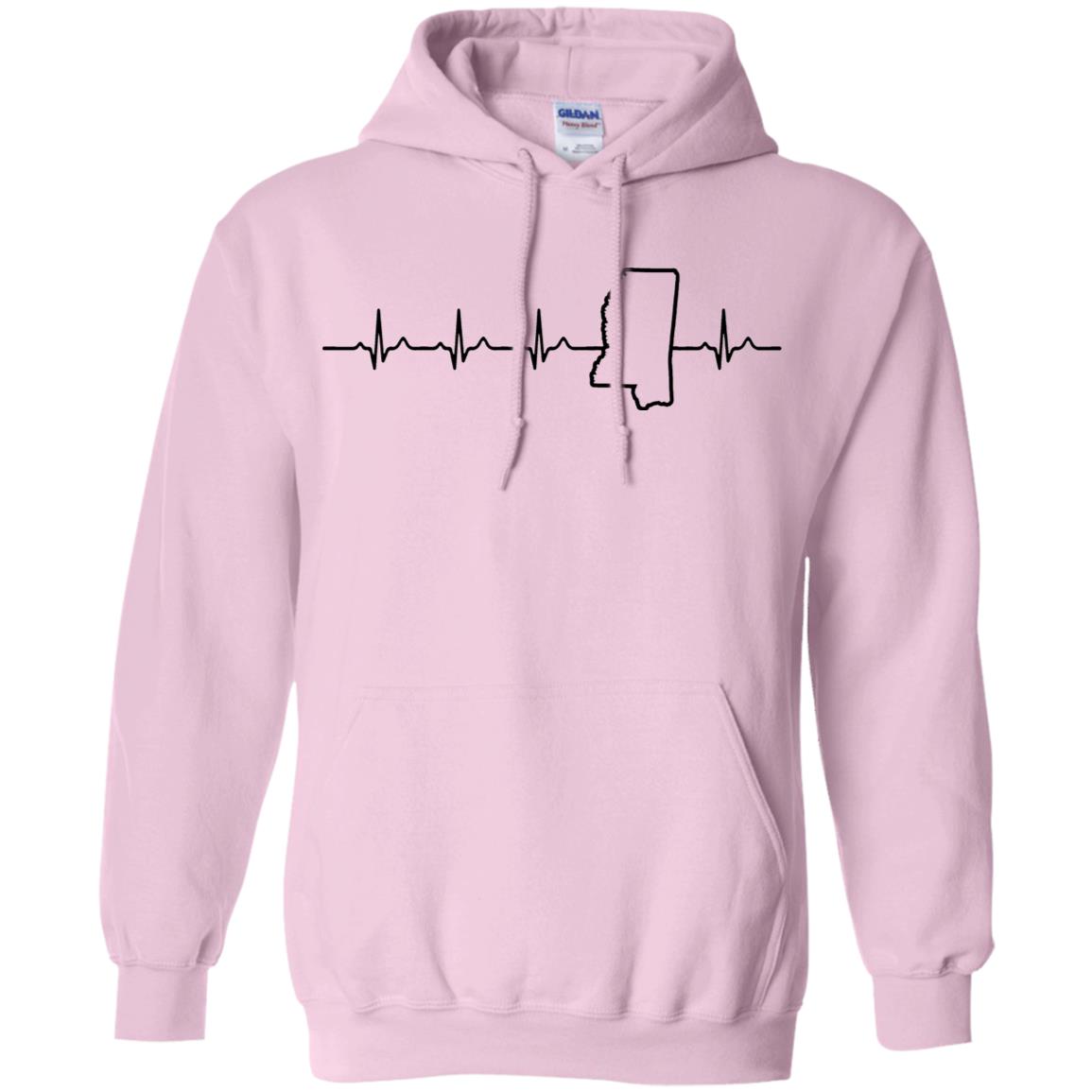 Mississippi Heart Beat Hoodie - Hoodie Teezalo