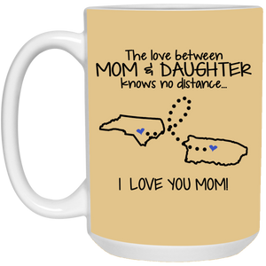 Puerto Rico North Carolina Love Between Mom Daughter Mug - Mug Teezalo