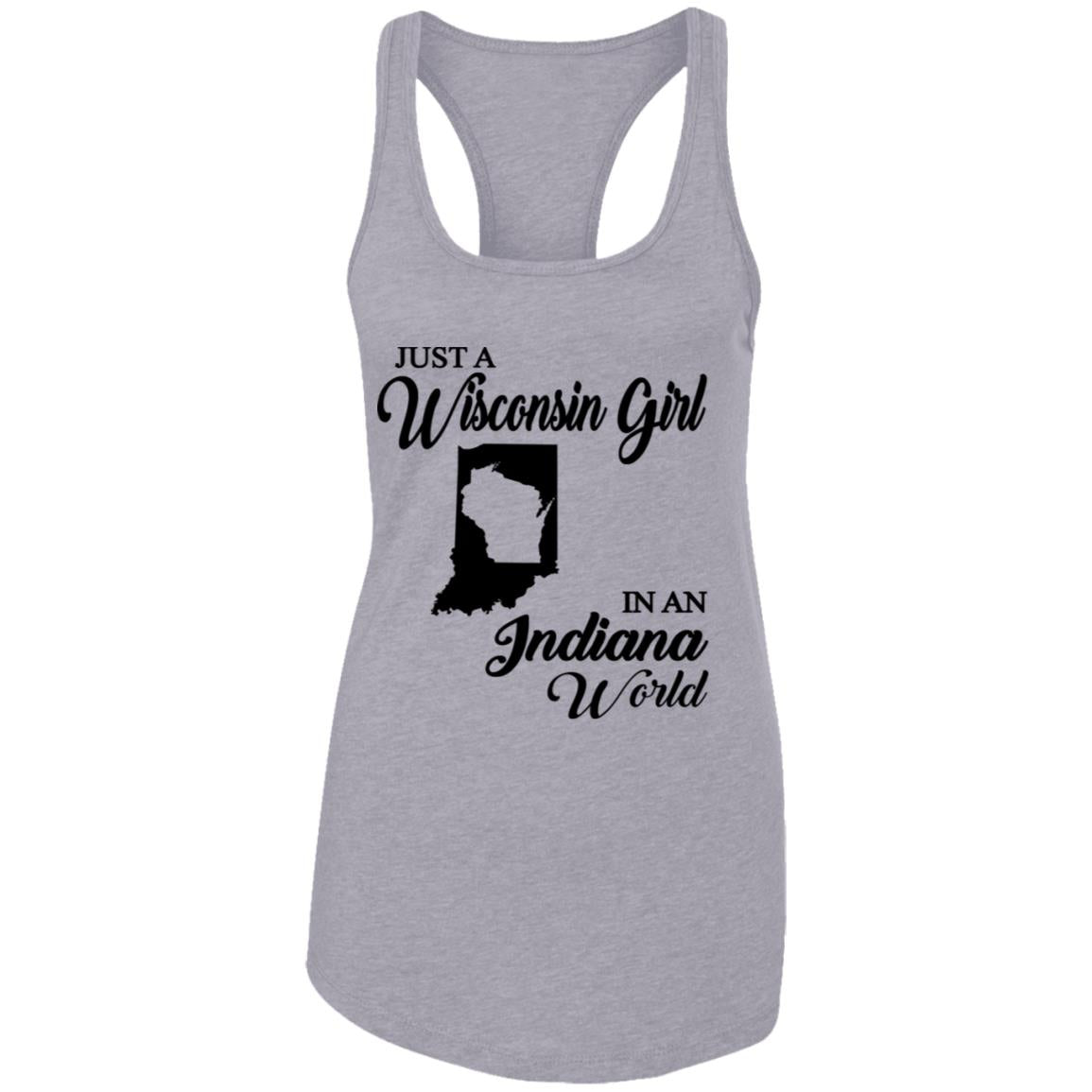 Just A Wisconsin Girl In An Indiana World T-shirt - T-shirt Teezalo