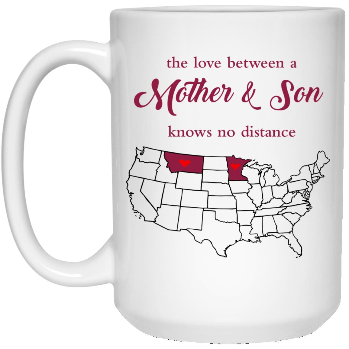 Montana Minnesota The Love Between Mother And Son Mug - Mug Teezalo