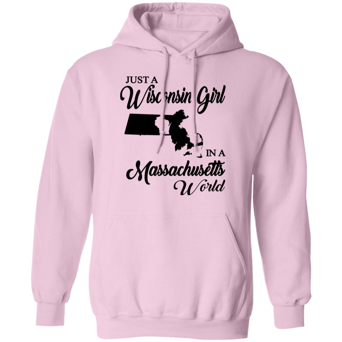 Just A Wisconsin Girl In A Massachusetts World T-shirt - T-shirt Teezalo