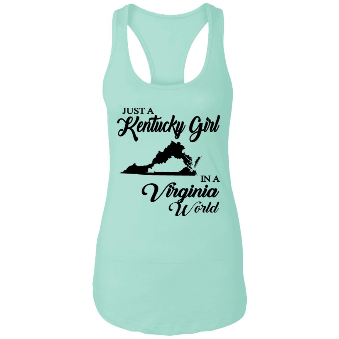 Just A Kentucky Girl In A Virginia World T-Shirt - T-shirt Teezalo