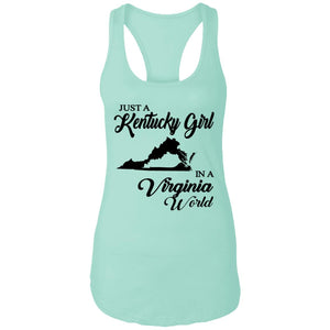 Just A Kentucky Girl In A Virginia World T-Shirt - T-shirt Teezalo