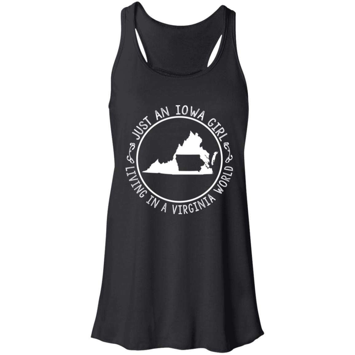 Just An Iowa Girl Living In A Virginia World T- Shirt - T-shirt Teezalo
