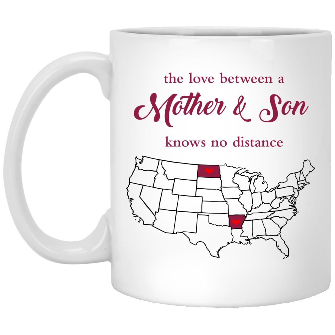 Arkansas North Dakota The Love Between Mother And Son Mug - Mug Teezalo