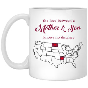 Arkansas North Dakota The Love Between Mother And Son Mug - Mug Teezalo