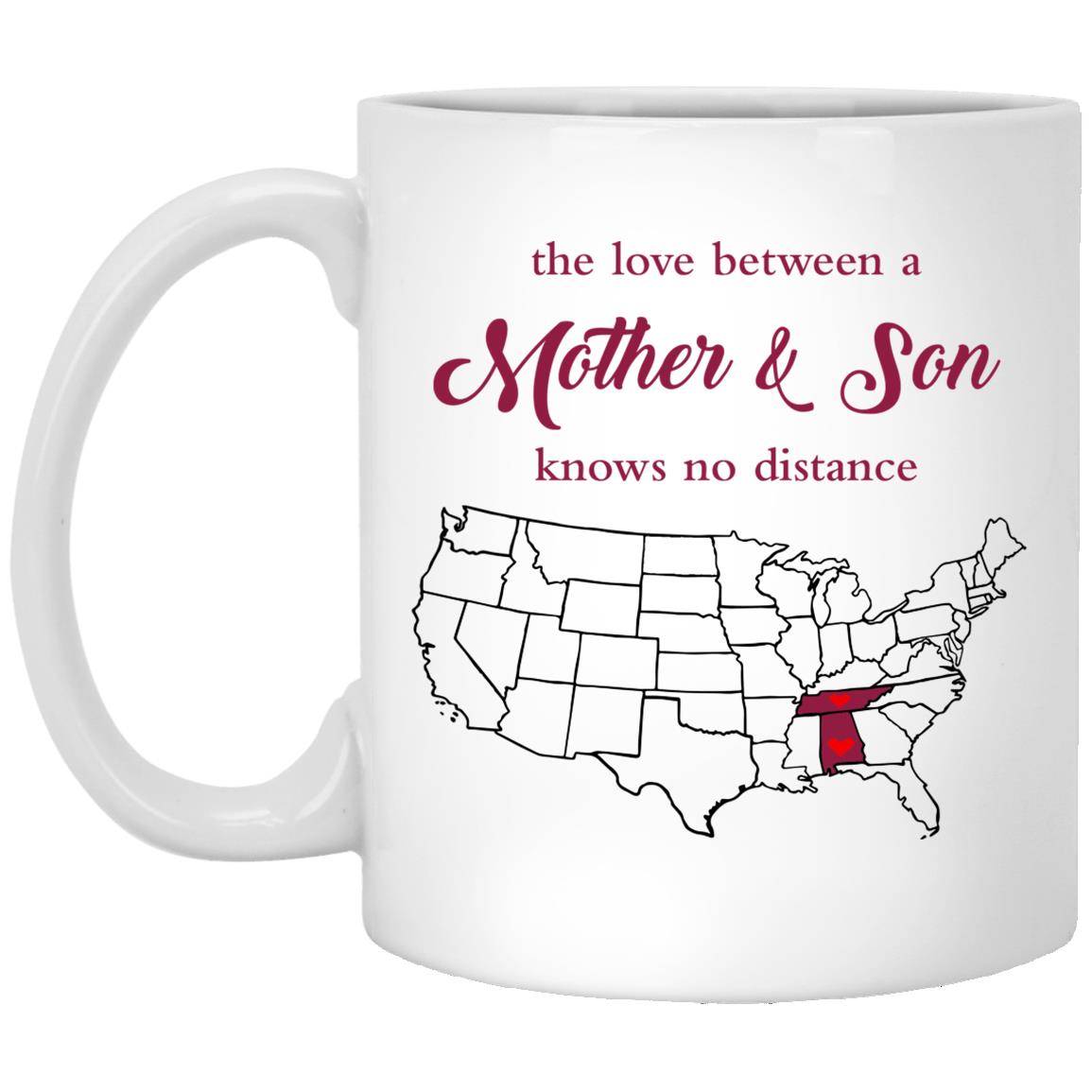 Tennessee Alabama The Love Between Mother And Son Mug - Mug Teezalo