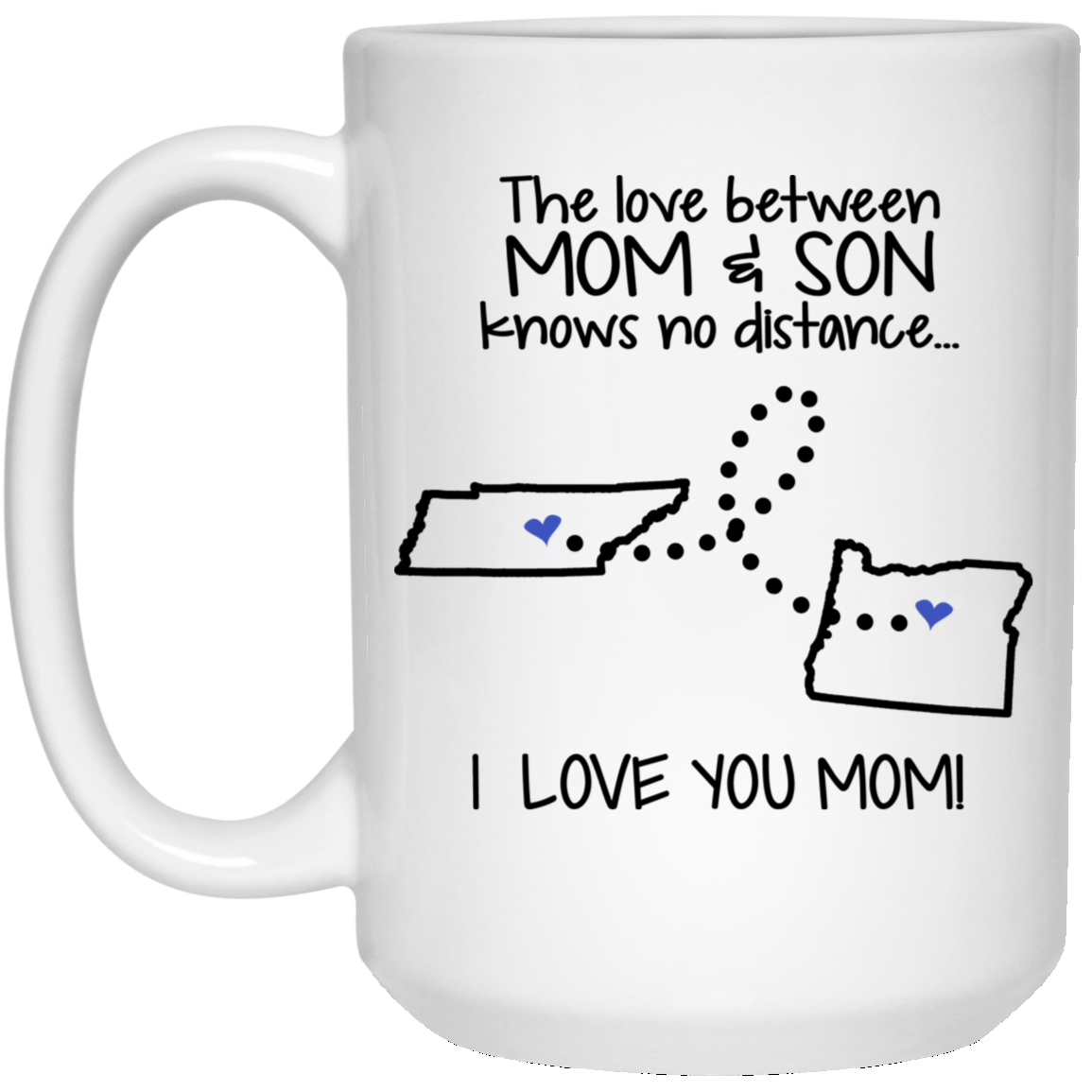 Oregon Tennessee The Love Between Mom And Daughter Mug - Mug Teezalo