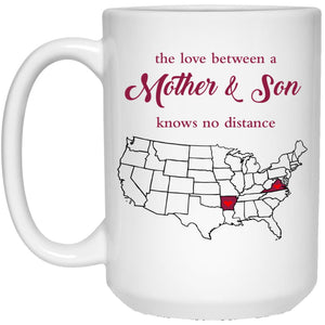 Arkansas Virginia The Love Between Mother And Son Mug - Mug Teezalo
