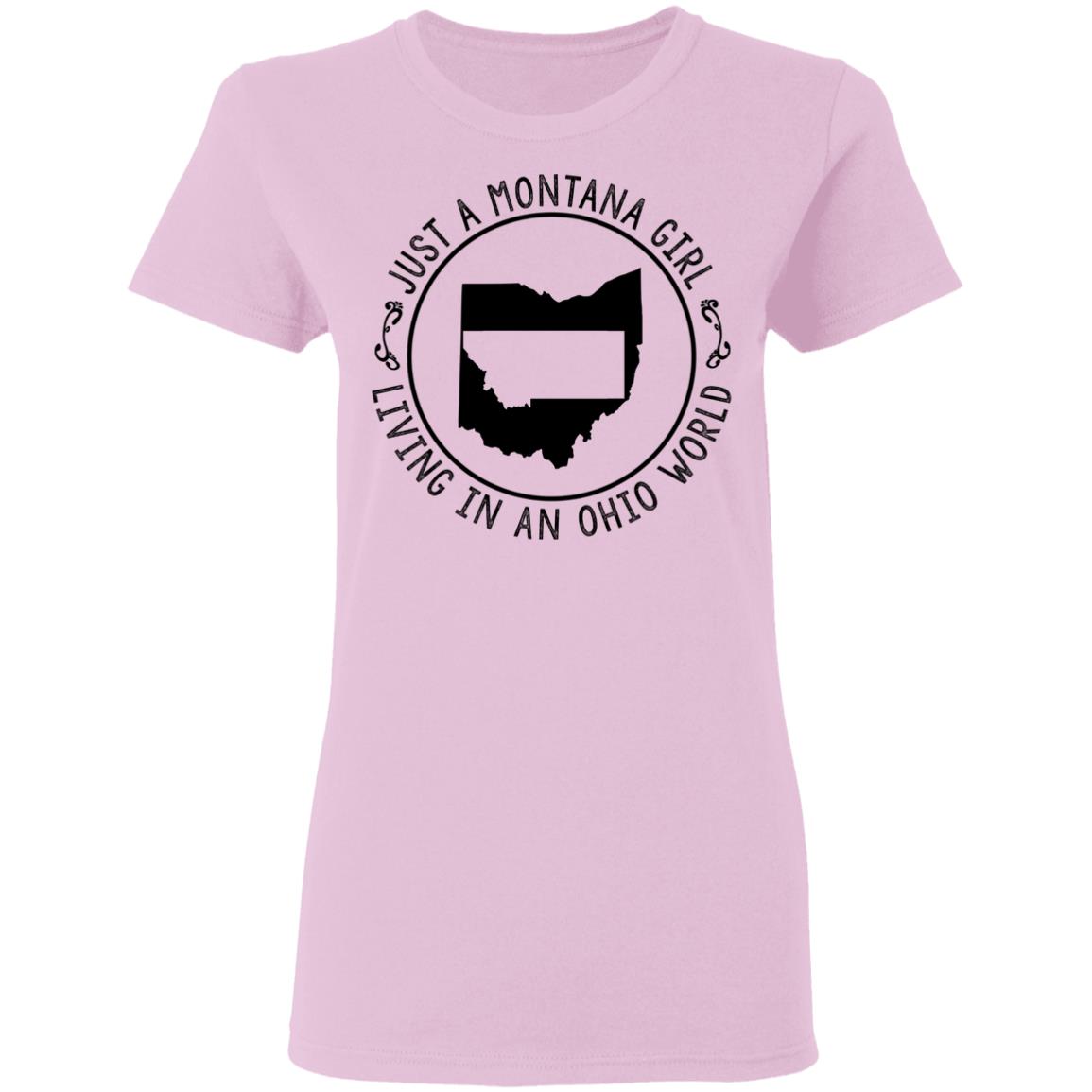 Montana Girl Living In Ohio World Hoodie - Hoodie Teezalo