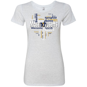 Massachusetts Heart City T-shirt - T-shirt Teezalo