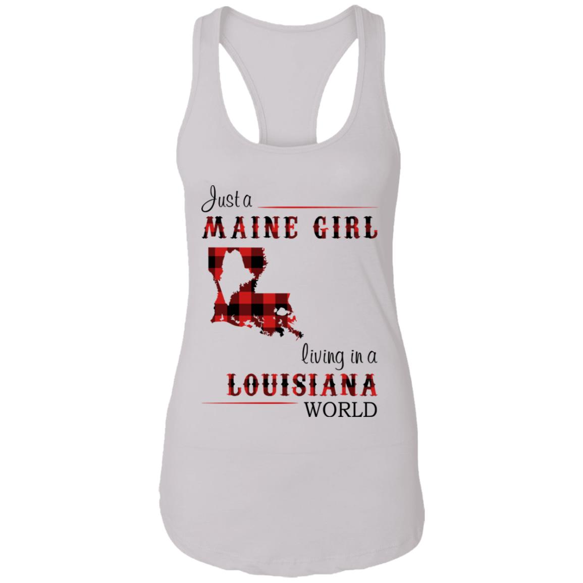 Just A Maine Girl Living In A Louisiana World T-Shirt - T-shirt Teezalo