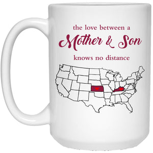 Kansas Kentucky The Love Between Mother And Son Mug - Mug Teezalo