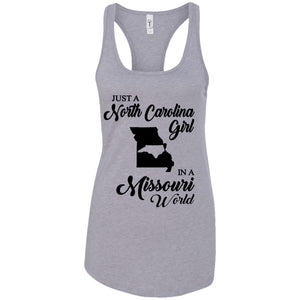 Just A North Carolina Girl In A Missouri World T-Shirts - T-shirt Teezalo