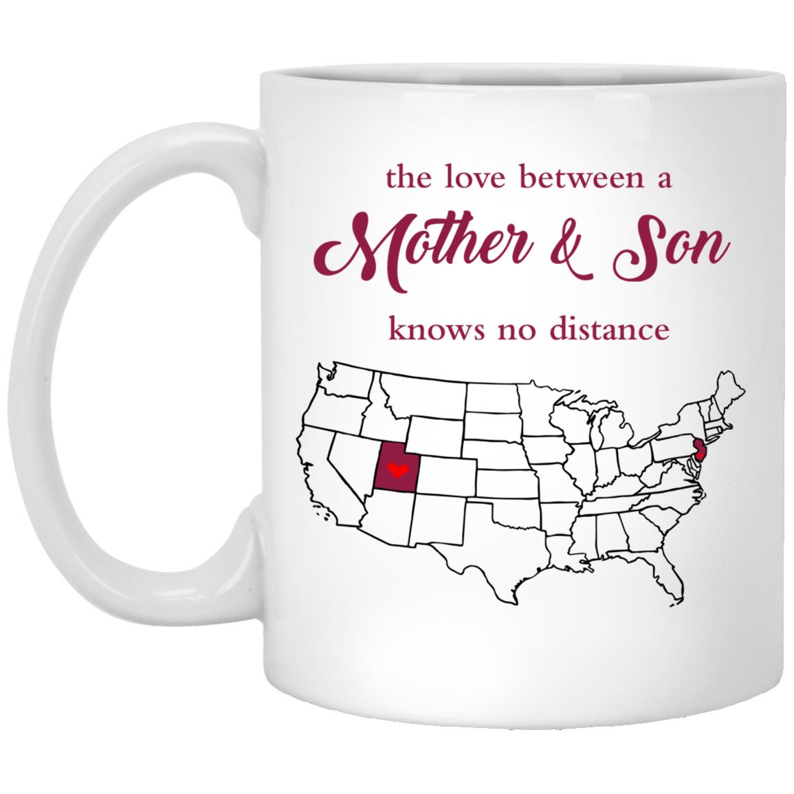 New Jersey Utah The Love Between Mother And Son Mug - Mug Teezalo
