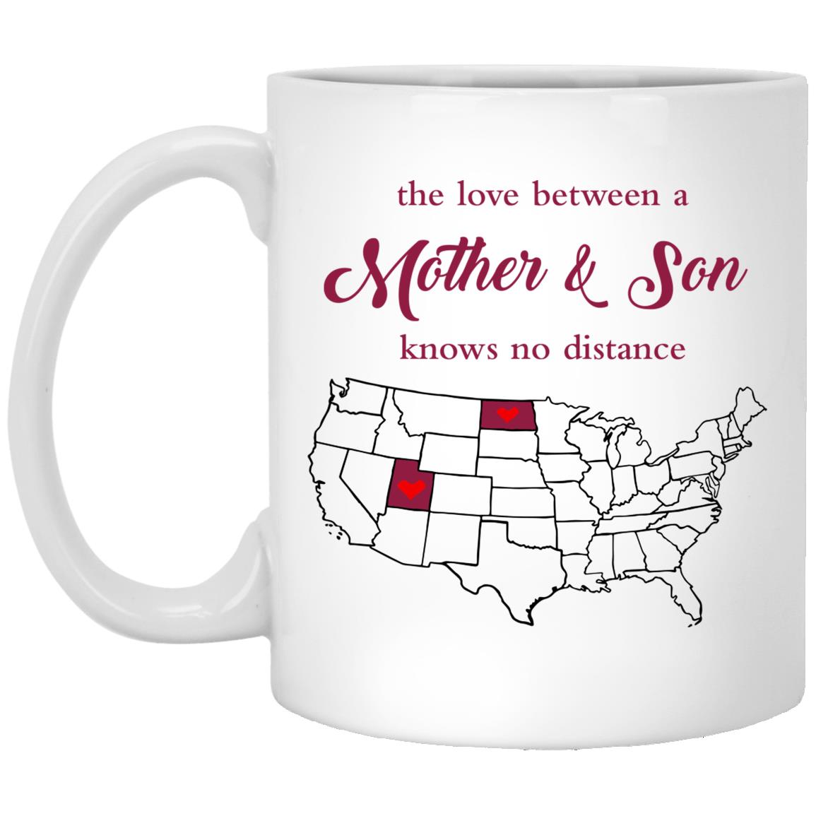 North Dakota Utah The Love Between Mother And Son Mug - Mug Teezalo