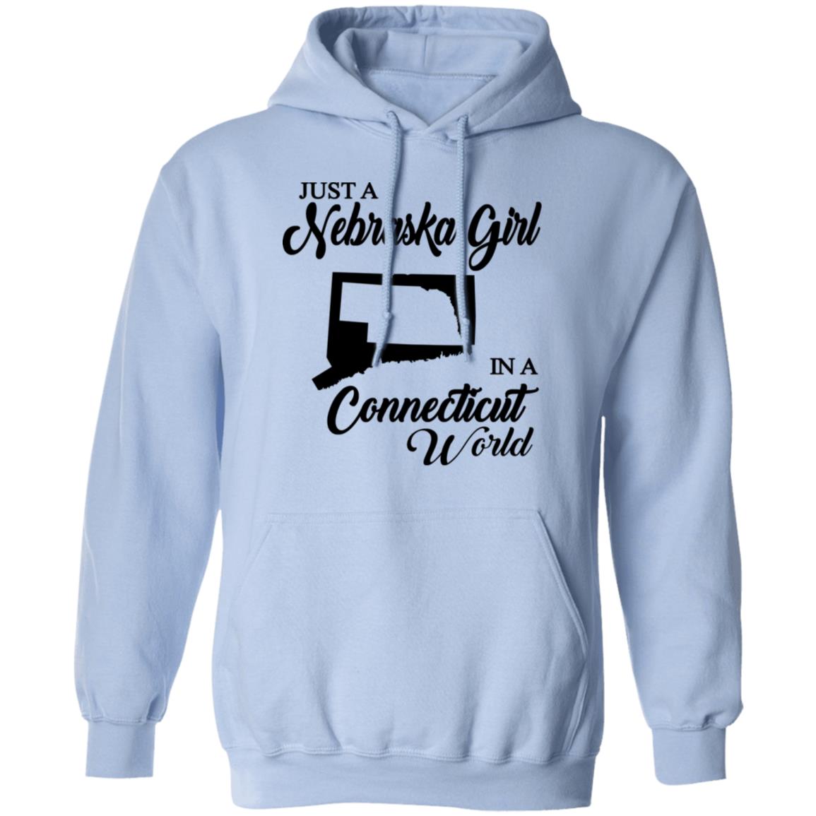 Just A Nebraska Girl In A Connecticut World T-Shirt - T-shirt Teezalo