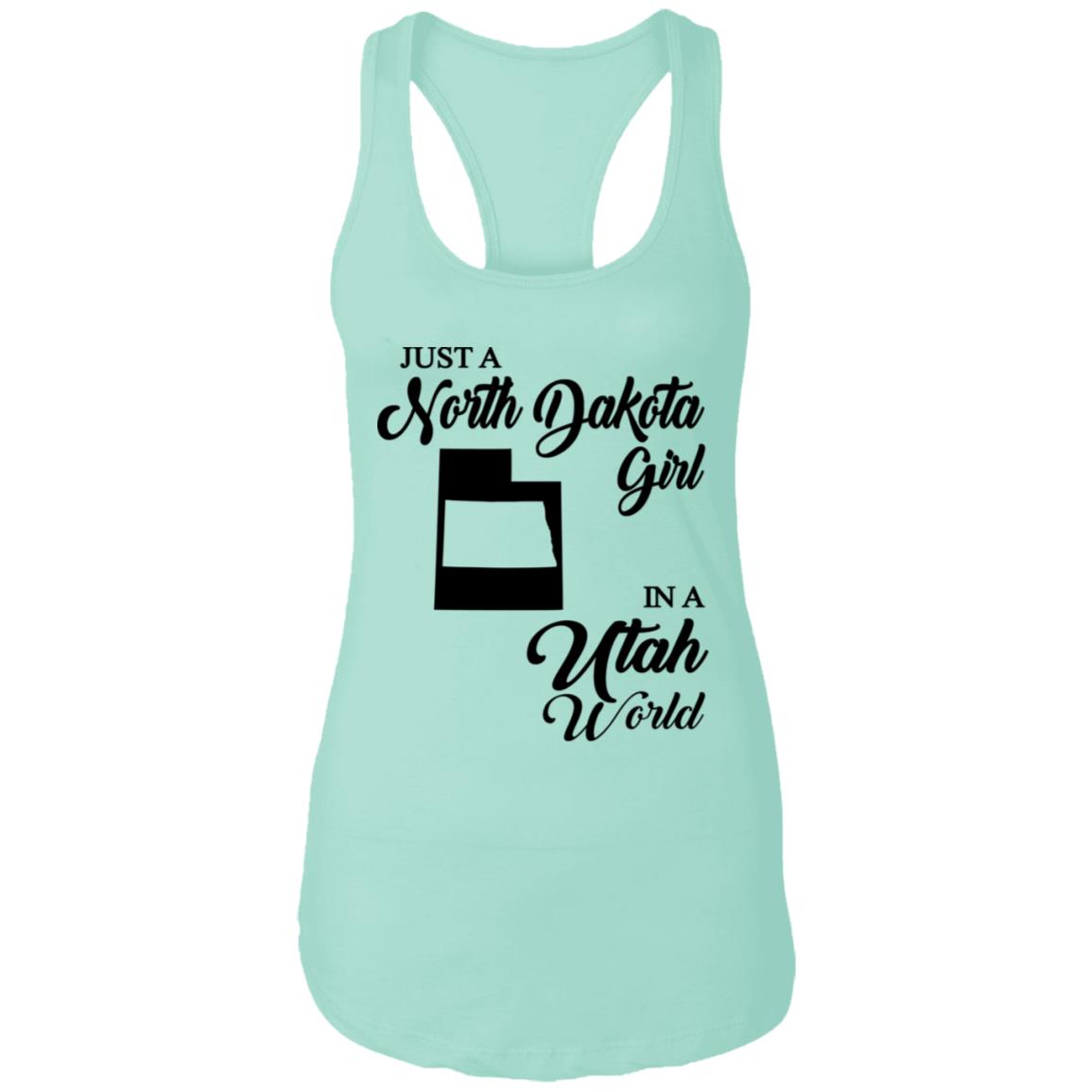Just A North Dakota Girl In A Utah World T Shirt - T-shirt Teezalo