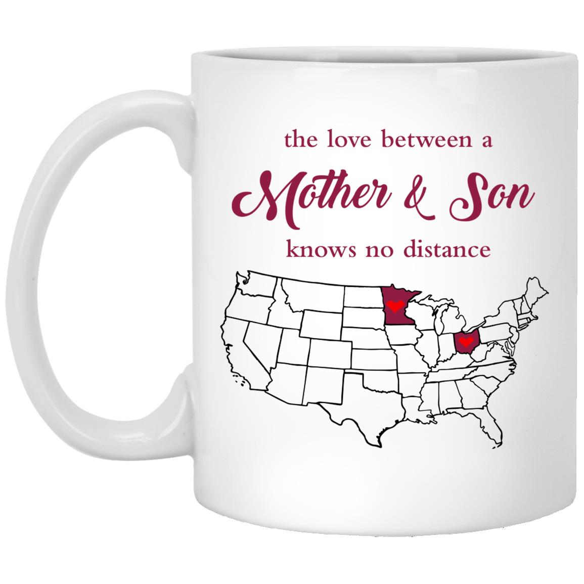 Minnesota Ohio The Love Between Mother And Son Mug - Mug Teezalo