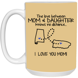 Puerto Rico Alabama The Love Between Mom And Daughter Mug - Mug Teezalo