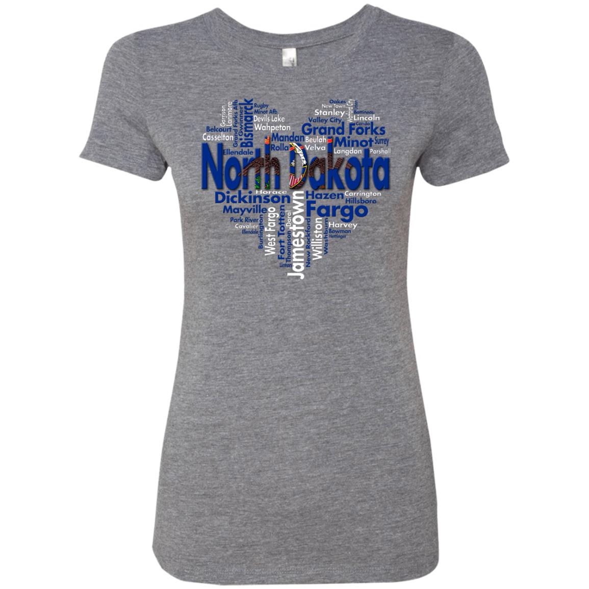 North Dakota Heart City T-Shirt - T-shirt Teezalo