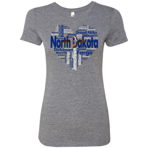 North Dakota Heart City T-Shirt - T-shirt Teezalo