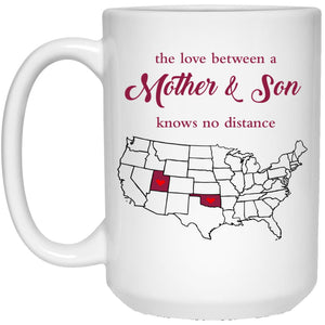 Oklahoma Utah The Love Between Mother And Son Mug - Mug Teezalo
