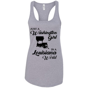 Just A Washington Girl In A Louisiana World T-Shirt - T-shirt Teezalo