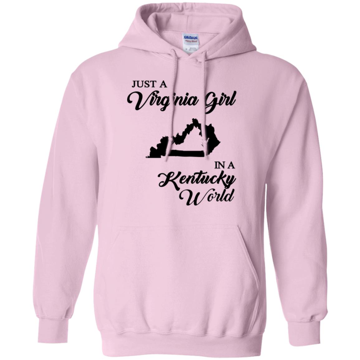 Just A Virginia Girl In A Kentucky World T-shirt - T-shirt Teezalo