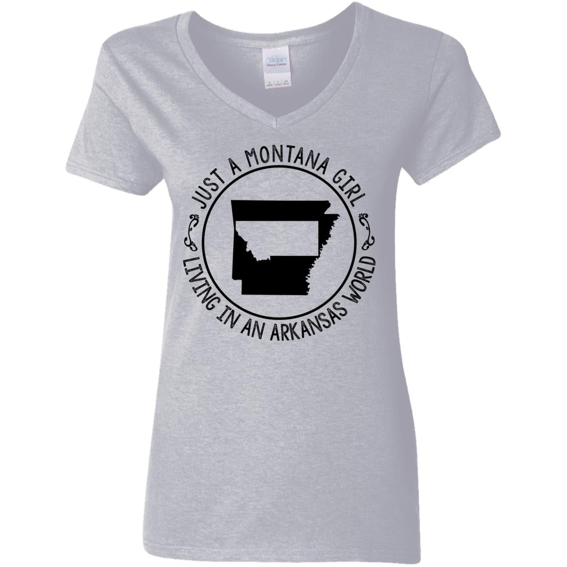 Montana Girl Living In Arkansas World Hoodie - Hoodie Teezalo