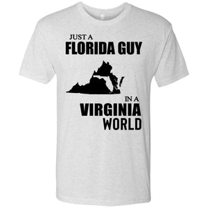 Just A Florida Guy In A Virginia World T-Shirt - T-shirt Teezalo