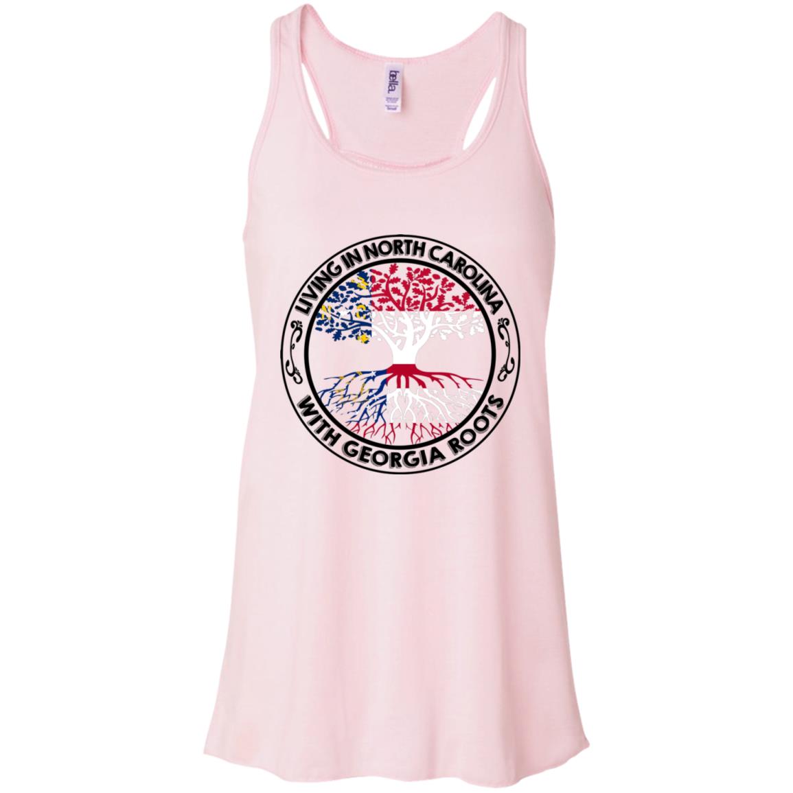 Living In North Carolina With Georgia Roots T-Shirt - T-Shirt Teezalo