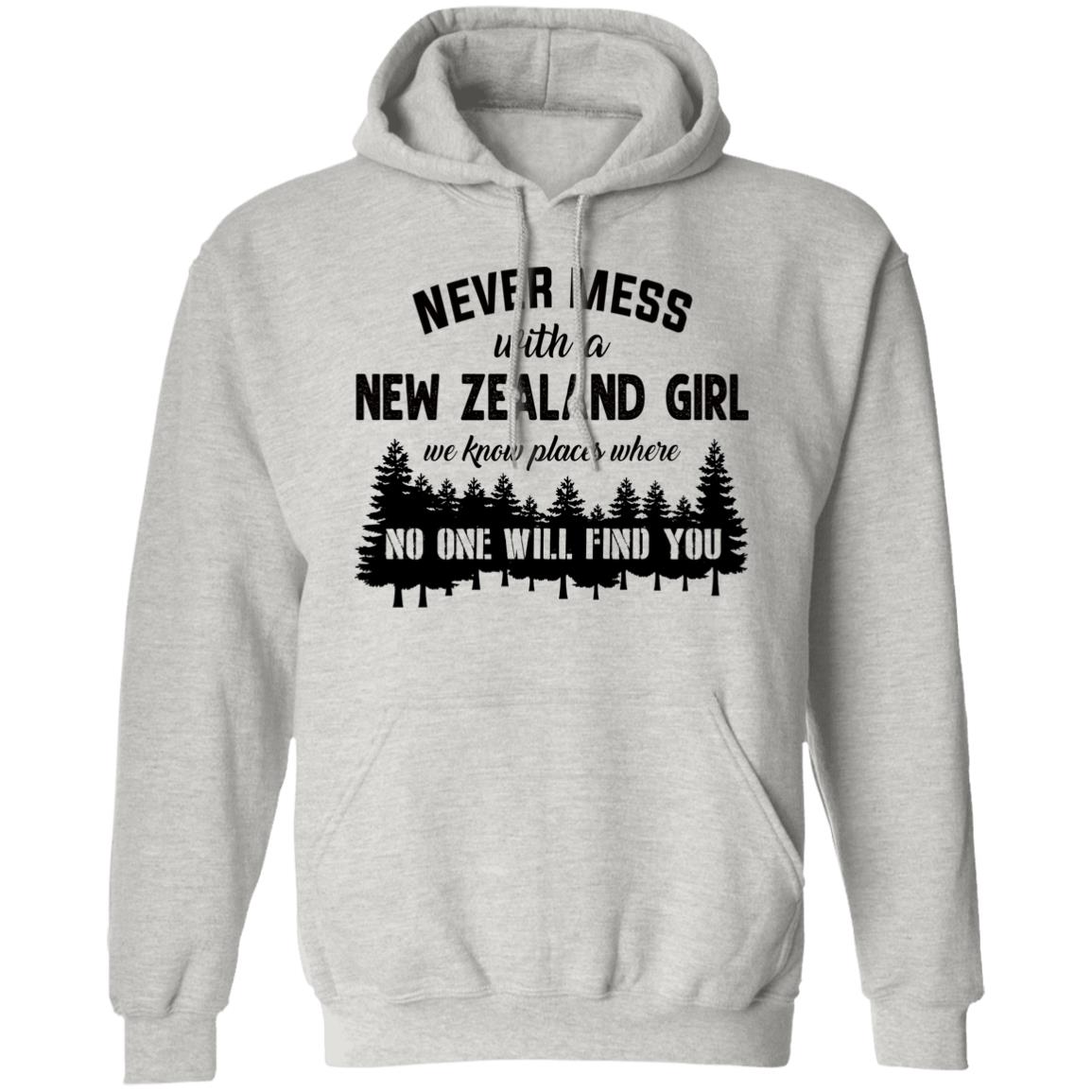 Never Mess With A New Zealand Girl T-Shirt - T-shirt Teezalo