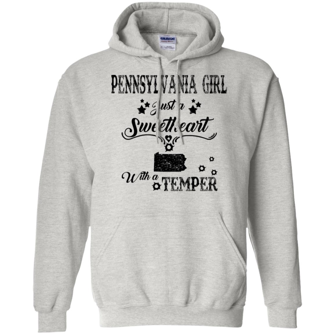 Pennsylvania Girl Just Sweetheart With A Temper Hoodie - Hoodie Teezalo