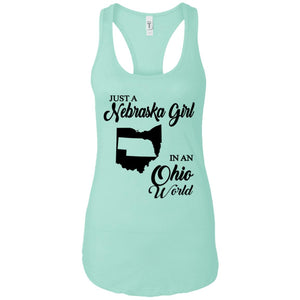 Just A Nebraska Girl In An Ohio World T-Shirt - T-shirt Teezalo