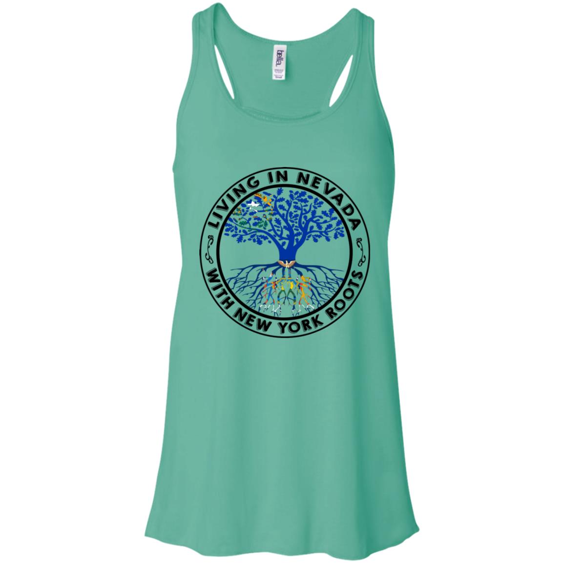 Living In Nevada With New York Roots T-Shirt - T-shirt Teezalo