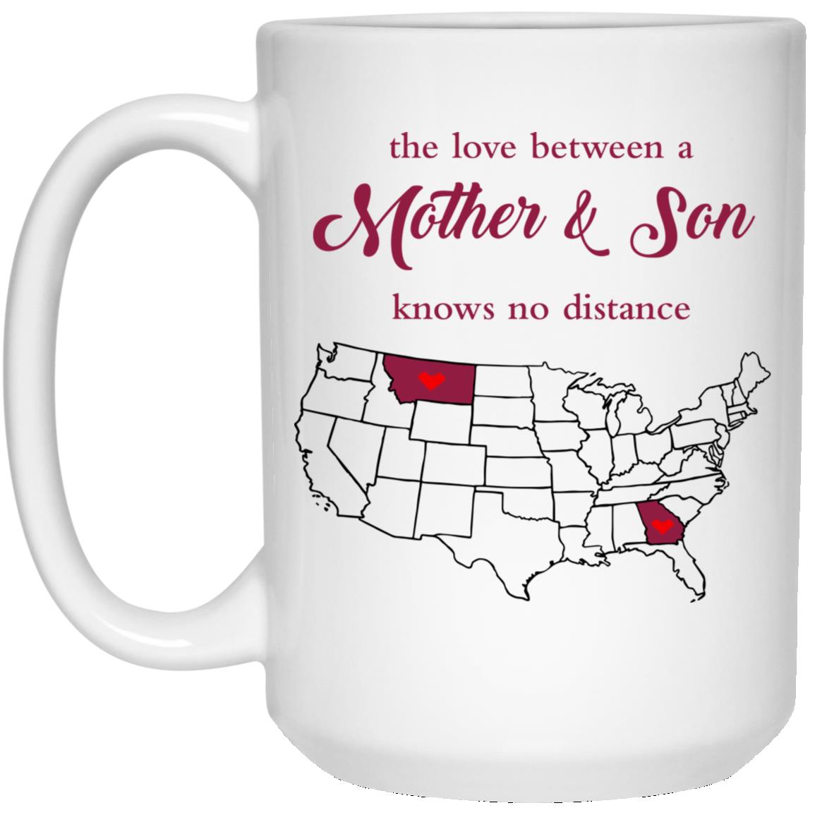 Montana Georgia The Love Between Mother And Son Mug - Mug Teezalo