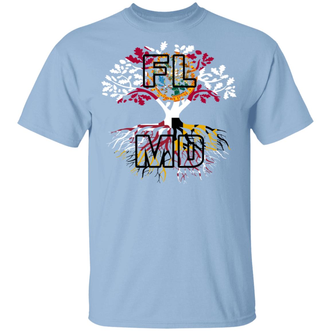 Live In Florida With Maryland Roots T-Shirt - T-shirt Teezalo