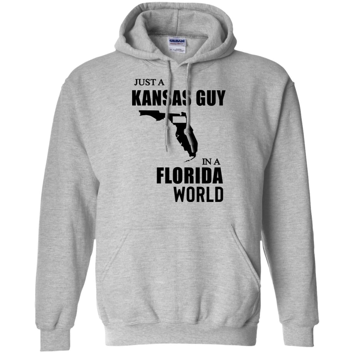 Just A Kansas Guy In A Florida World Hoodie - Hoodie Teezalo