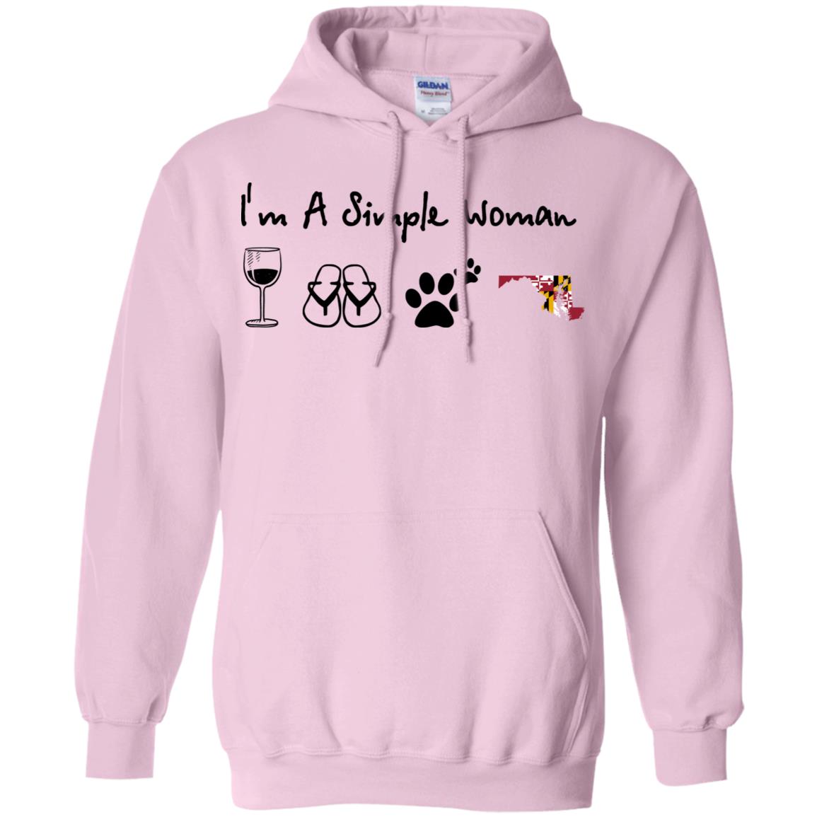 I'm A Simple Maryland Woman Hoodie - Hoodie Teezalo