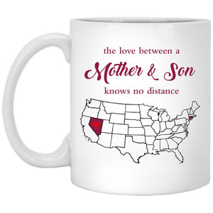 Connecticut Nevada The Love Between Mother And Son Mug - Mug Teezalo
