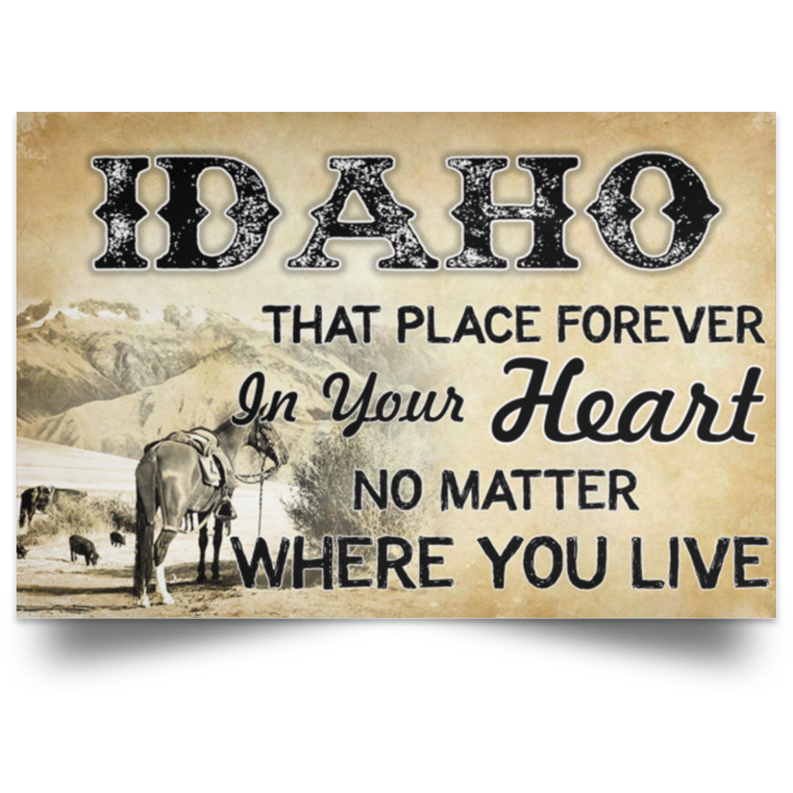Idaho That Place Forever In Your Heart Poster - Poster Teezalo